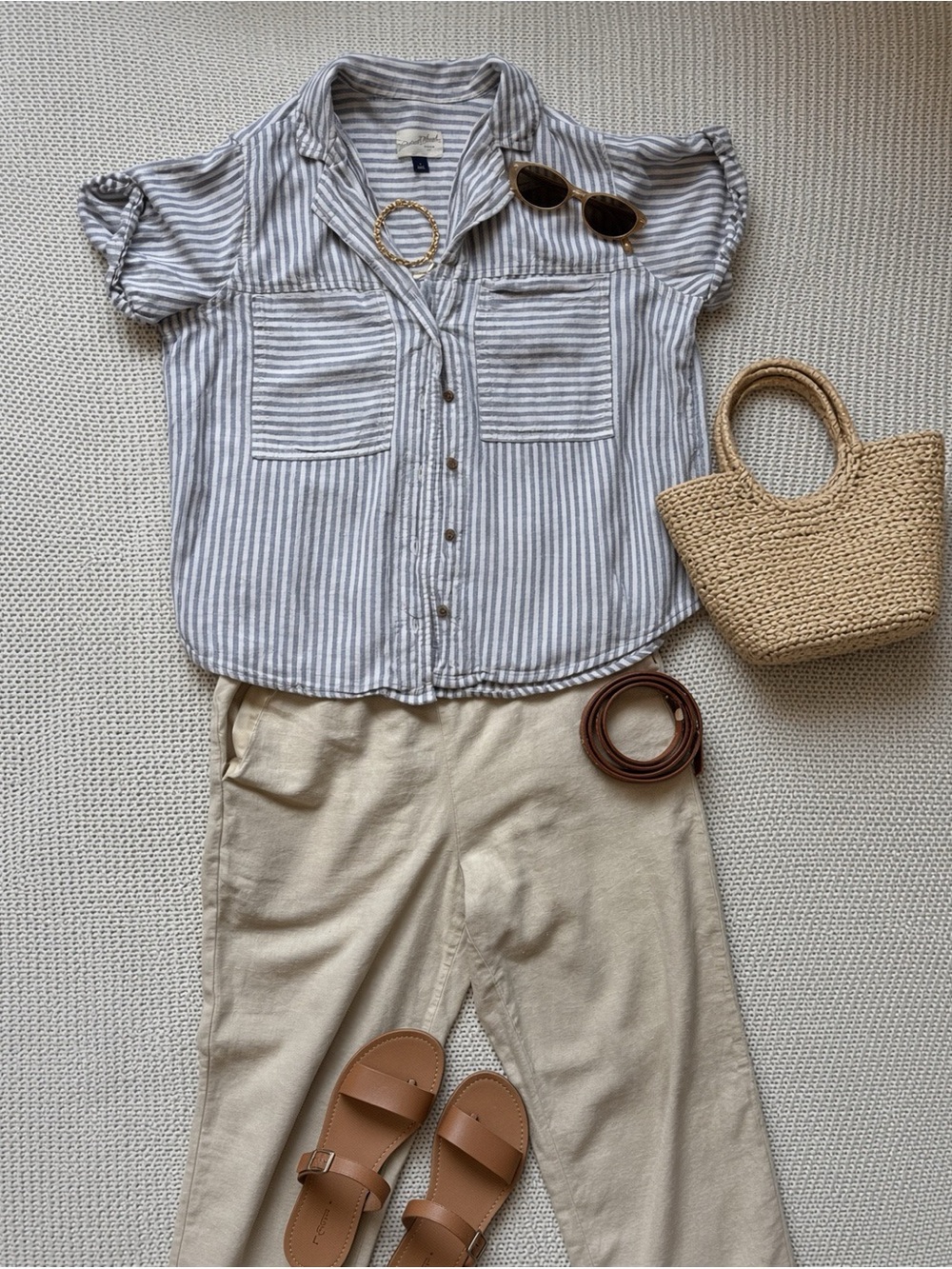 Universal thread striped button down